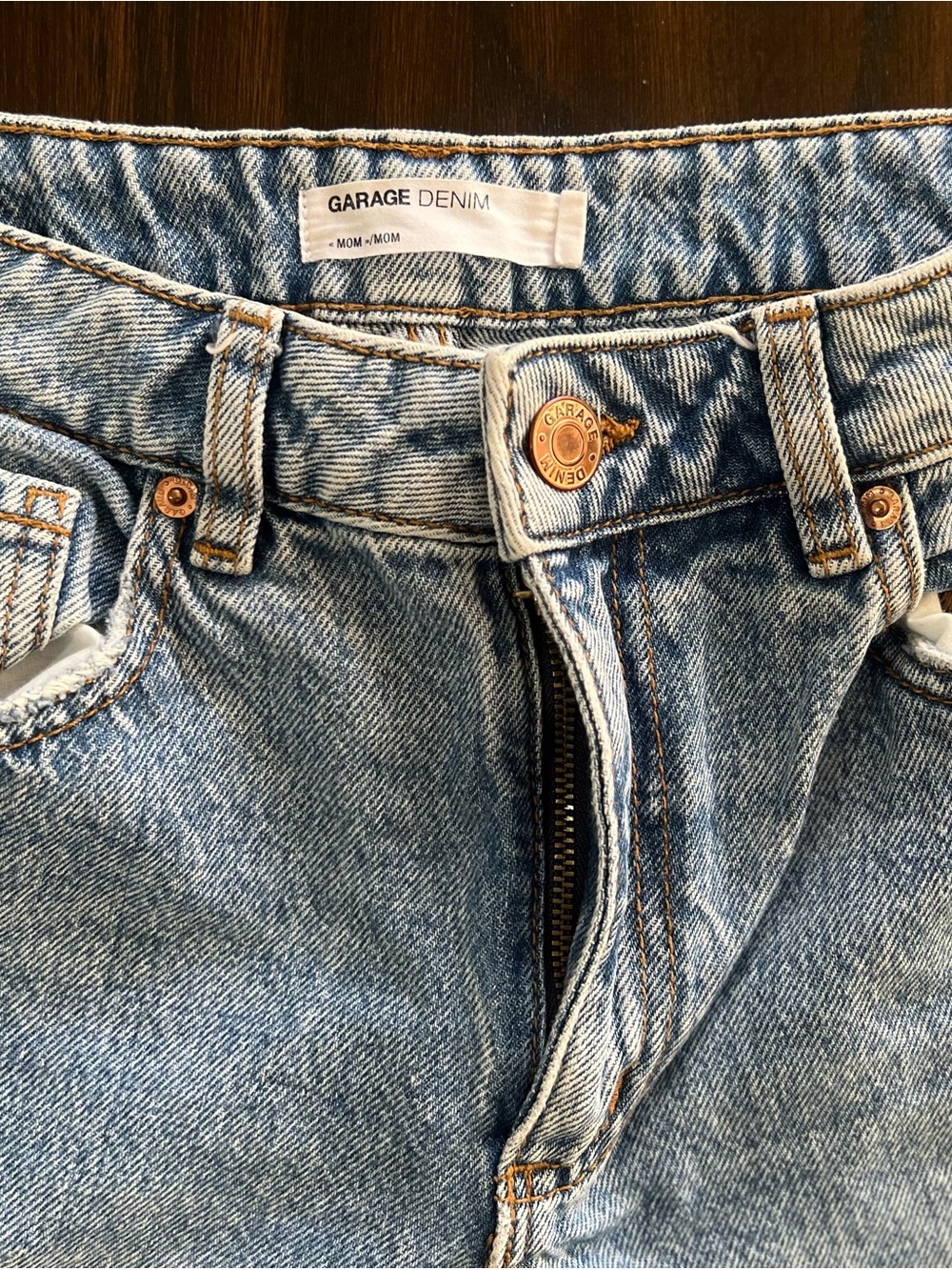 Garage Light Blue Straight Leg Jeans
